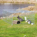 TRIXIE Enclosed Outdoor Run- 34 cu. ft., Galvanized Metal Cage, Portable Pen for Rabbits or Guinea Pigs