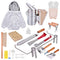 Time wave 19 Pcs Beekeeping Supplies Tools Kit for Beekeeper Necessary Bee Hive Supplies, Professional Beekeeping Starter Tool Kit with Large Jacket, Beehive Kit, Bee Smoker Kit, Hive Tools