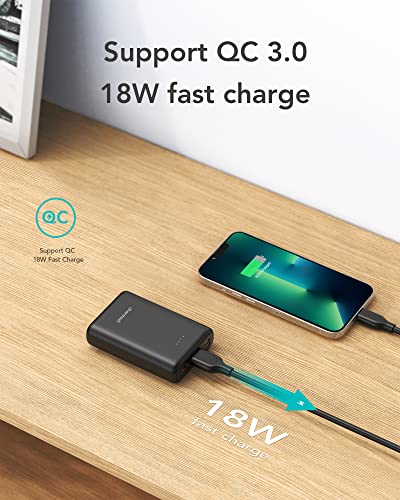 Charmast 20W PD Mini Power Bank 10400mAh, Mini Portable Charger USB C Powerbank with 3 Outputs & 2 Inputs, Smallest Fast Charge Portable Phone Charger Compatible with iPhone/iPad, Samsung, Tablet etc