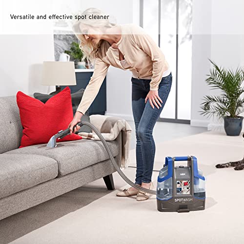 Vax SpotWash Duo Spot Cleaner | Lifts Spills and Stains from Carpets, Stairs, Upholstery | Dedicated Messy Tool for Pets – CDCW-CSXA, 1 Litre, Grey/Blue, 440W