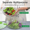 Avitong Salad Spinner,Easy to Clean Lettuce Spinner with Bowl, Vegetable Washer Dryer Dishwasher Safe Ideal for Vegetables and Fruits, BPA Free,4L