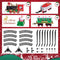 SHATCHI Christmas Train Set-Around The Tree Xmas Home Decoration Festive Light Up Realistic Sound Battery Operated, Multi, One Size