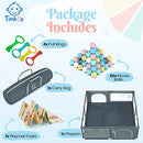 Baby Playpen with Mat 180×150cm, Baby Play Pen Extra-Large Playpens Play Mat with 50 Balls Pit, 4X Handlers, Baby Playmat, Basket Net for Toddler Babies with Breathable Mesh, Christmas Gifts