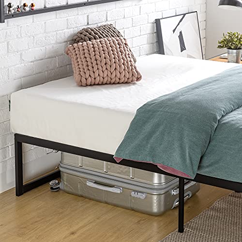 Zinus Quick Lock 35cm Queen Bed Frame/Under Bed Storage, Metal Mattress Bed Base, Metal Slats, Easy Assemble /Black