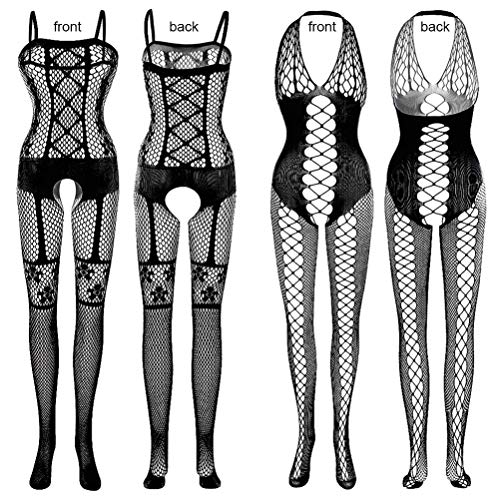 MissDaisy-Women Fishnet Bodystocking Bodysuit Babydoll Lingerie High  Elasticity Sleepwear Tight Nightwear Sexy Lingerie