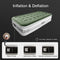 Zearna Twin Air Mattress with Built Pump, 16" Durable Blow Up Mattress Airbed, Comfortable Top Surface Inflatable Mattress for Camping Home & Portable Travel