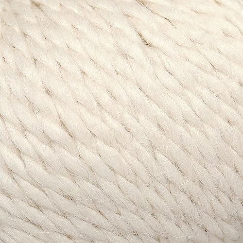 100% Baby Alpaca Yarn Wool Set of 3 Skeins Lace Worsted Bulky/Chunky Weight - Heavenly Soft and Perfect for Knitting and Crocheting (Ivory, Bulky/Chunky Weight)