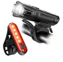 450 Lumen Bike Lights Front and Back Set - Bicycle Accessories for Night Riding - USB Rechargeable Bike Light Set, Waterproof, LED Safety Flashlight Cycling Accessories - Adult Kid MTB Helmet