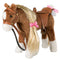 Stuffed Animal Horse Pretty Plush Toy Pretend Play Horse 11 inches Brown by HollyHOME