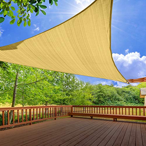 Mountview Sun Shade Sail Cloth Triangle Canopy Outdoor Awning Cover Sand 5x5x5M