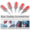 Bestgle 5 Pcs Stubby Screwdriver Set, Phillips and Flat Head Screwdriver Portable 2-in-1 Screwdriver Set Sewing Machine Ultra Short Screwdriver Tool