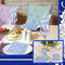 Sinmoe 200 Pcs Blue Floral Paper Napkins Guest 2 Layers Disposable Hand Towels for Bathroom White Cocktail Decorative Luncheon Napkin Dinner Wedding Tea Party