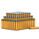 Amazon Basics 100 Pack AAA High-Performance Alkaline Batteries, 10-Year Shelf Life, Easy to Open Value Pack