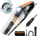 Portable Car Vacuum Cleaner High Power 8000PA/100W/DC12V, 5 Meters Super Long Corded Handheld Car Vacuum with LED Light, Deep Detailing Cleaning Kit of Car Interior with Dry for Men/Women