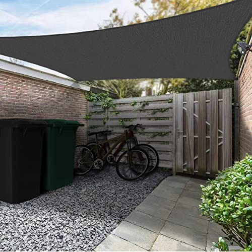 AsterOutdoor Sun Shade Sail Rectangle 16' x 20' UV Block Canopy for Patio Backyard Lawn Garden Outdoor Activities, Graphite