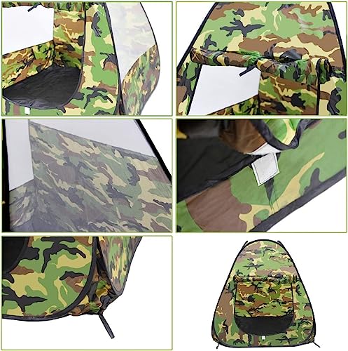 Camouflage Military Pop up Play Tent - Collapsible Indoor/Outdoor Army Playhouse for Kids