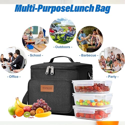 Insulated Lunch Bag for Women/Men-Reusable Lunch Box for School