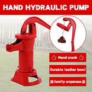 Youwise Red Cast Iron Pitcher Pump 25 ft Lift, Retro Hand Water Pump, Manual Water Suction Pump for Home, Yard, Garden, Farm, Pond