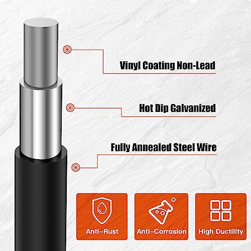 Zevemomo 24" x 50' 1/4inch Hardware Cloth Black Vinyl Coated Chicken Wire Fence Galvanized Welded Mesh Roll for Home Garden Rabbit Cage