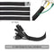 [152 Pcs] Cord Management Organizer Kit, 4 Split Cable Sleeve, 36 Self Adhesive Cable Clips Holder 10 Pcs, 2 Rolls of Self Adhesive Ties, 100 Fastening Zip Cable Ties (Black)