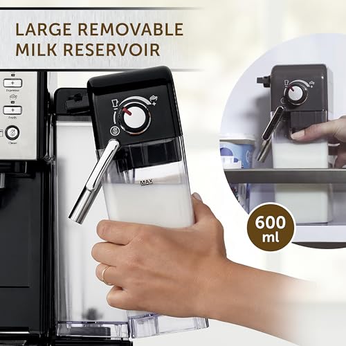 Breville One-Touch CoffeeHouse Coffee Machine | Espresso, Cappuccino & Latte Maker | 19 Bar Italian Pump | Automatic Milk Frother | ESE Pod Compatible | Black [VCF107]