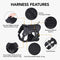 Tactical Dog Vest Harness with Pouches for Medium Large Dogs No Pull, Military Dog Harness with Rubber Handle, Service Dog Vest with Molle & Loop Panels, Adjustable Pet Harness for Hunting Walking