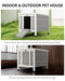 CO-Z Topnotch Weatherproof Outdoor Wooden Bunny Rabbit Hutch Pet Cage Cat Shelter in White