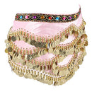 CLISPEED 1 Pc Skirts for Women wrap Skirt Latin Dance Hip Scarf Clothes Women Belly Dancing Belt Hip Skirt Tassel Scarf Sequin wrap Kamal Women's Sequins Pink