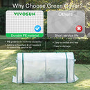 VIVOSUN Portable Mini Green House 47x23x23-Inch Tunnels, PE Cover with Roll-up Zipper Door, for Indoor Outdoor or Garden Planting