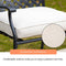 LOKATSE HOME 4 Piece Outdoor Patio Metal Wrought Iron Dining Chair Set with Arms and Seat Cushions - Beige