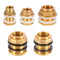 Brass Water Tank Connector, 2PCS Male 1-1/4 Inch Female 1 Inch Thread Brass Connector for Water Tower Outlet Interface Joint Fitting Copper Tube Adaptor Pipe