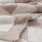 Bearberry Fuzzy Checkerboard Grid Throw Blanket Knitted Soft Cozy Warm Microfiber Blanket Decor for Couch Sofa Bed Travel Home (Cream, 50''x60'')