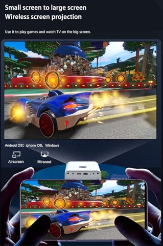 ZENTUS 4K Supported Projector with autofocusing and 40 Degree Keystone, Twitch App, WiFi Bluetooth Portable Projector, 9500 Lumens, Compatible for PC/iPhone/iOS/Android/tablet/PS4/PS5/TV Stick