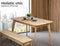 Levede Dining Table Coffee Tables Industrial Wooden Kitchen Modern Natural Oak