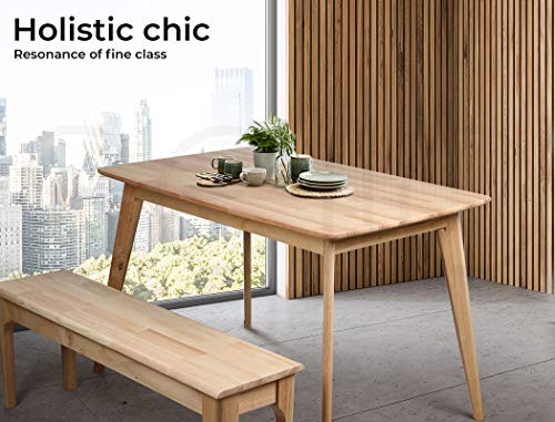 Levede Dining Table Coffee Tables Industrial Wooden Kitchen Modern Natural Oak