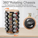Rotating Spice Rack Organizer - Seasoning Organizer for Cabinet, Kitchen Countertop Revolving Spice Racks with Reusable Labels,Silicone Funnel and Mark Pen (20 Jars)