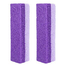 HEALIFTY 2Pcs Foot Pumice Stone Exfoliator Pedicure File Block Callus Remover Scrubber (Purple)