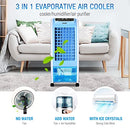 Maxkon 3in1 Evaporative Air Cooler, 7L Water Tank Quiet Fan, Purifier Humidifier Portable Cooling Fan,3 Modes W/Remote Control Blue