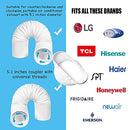 Portable Air Conditioner Window Kit, Portable AC Window kit with 2pack 3m Seal, Sliding AC Vent Kit for Exhaust Hose (5.1"/13cm)
