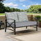 HonTop Outdoor Loveseat Cushions for Furniture Indoor Bench Chair Glider Deep Seat Patio Slipcovers Sunbrella ,46 x 26, Gray