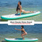 SereneLife Inflatable Stand Up Paddle Board (6 Inches Thick) with Premium SUP Accessories & Carry Bag | Wide Stance, Bottom Fin for Paddling, Surf Control, Non-Slip Deck | Youth & Adult Standing Boat