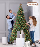 Mazam Christmas Tree 1.8M 6FT Xmas Tree Green Decorations with LED Light and Pine Cones