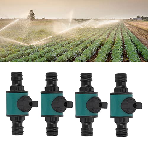 4pcs Hose Quick Connector, Plastic Leakage Proof Dual Head Garden Hose Adapter, for Irrigation System Hose Connections in Agriculture, Lawns, Gardens and Greenhouses