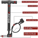 FITTOO High Pressure Bicycle Bike Hand Air Pump, Tire Tube Floor Pump, for Road Bike, MTB, Hybrid, Wheelchair, Electric Bike, Scooter, Balls, Balloons etc.