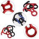 TRIWONDER 50KN Rock Climbing Figure 8 Descender Rescue Belay Device Stop Descender and Carabiner Rock Rappelling Gear (Black)