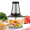 Oppsbuy Electric Chopper, Food Processor for Vegetables, Meat, Fruits, Nuts, 2 Speed Food Grinder With Sharp Blades, (2L-400W-Silver)