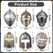 Medieval Party Knight Masks Paper Medieval Party Decor Cosplay Crusader Knight Masks Soldier Mask for Cosplay Knight Dress up (18 Pieces)