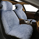Big Ant Sheepskin Seat Covers, Sleek Design Authentic Australian Full Size Car Seat Pad Soft Long Wool Warm Seat Cushion Cover Winter Protector - Universal Fit for Cars Driver Seat Office Chair(Gray)