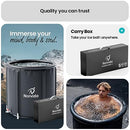 Ice Bath Tub Outdoor, Large Cold Water Therapy Ice Recovery Pod with Lid, All-Weather Cover, Portable Adult Ice Bath for Outside Cold Plunge