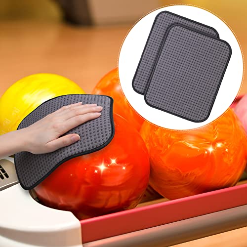 Zhanmai Bowling Ball Polisher and 2 Pieces Shammy Bowling Towel 10 x 8 Inches, Bowling Ball Cleaner See Saw Bowling Towel Black Microfiber Bowling Polisher Easy Grip Bowling Rag Bowling Accessories